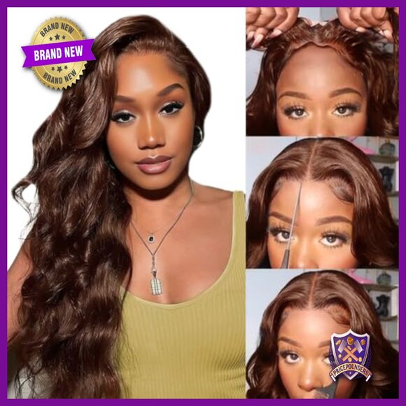 28 Inch Human Hair Glueless Lace Front Wig 220% Density Pre Plucked main image 4